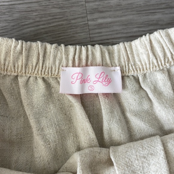 Pink Lily Linen Blend Set - Picture 5 of 7